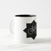 Radfahrer Zweifarbige Tasse (Vorderseite Links)
