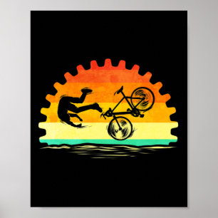 Radfahrer-Zyklus Lustig Für Fahrrad-Tour Fahrrad V Poster