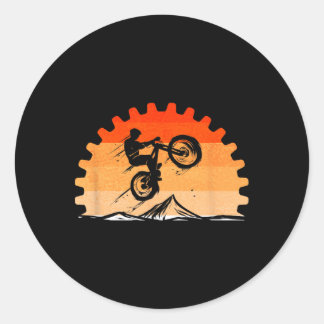 Radfahrer-Zyklus Vintage Für Mountainbike-Tour Runder Aufkleber