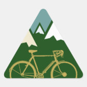 Radfahrerabenteuer, Berge Dreieckiger Aufkleber (Vorderseite)