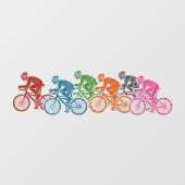 Radfahrergruppe Fensteraufkleber (Blatt)