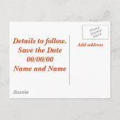 Radfahrerhochzeit, Reitpilz, stationär Ankündigungspostkarte (Rückseite)