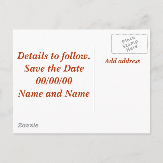 Radfahrerhochzeit, Reitpilz, stationär Ankündigungspostkarte (Rückseite)