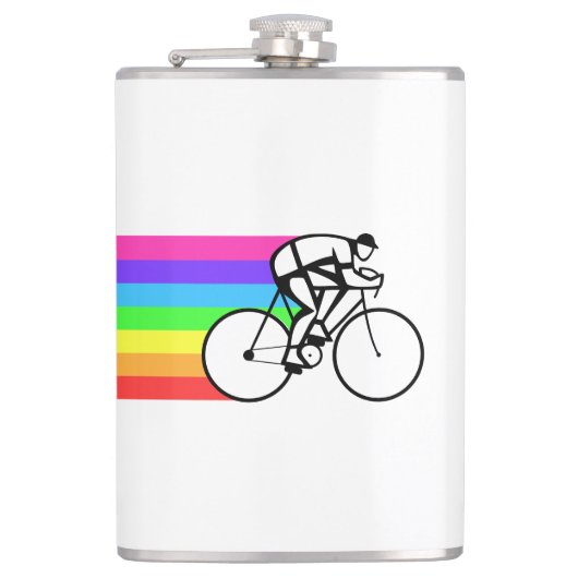 Radfahrerin Flachmann (Vorderseite)