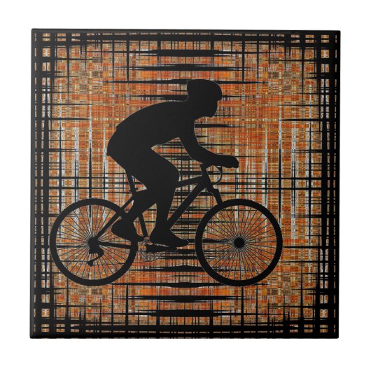 Radfahrerin Fliese (Vorderseite)