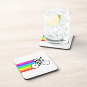 Radfahrerin Getränkeuntersetzer (Rechte Seite)