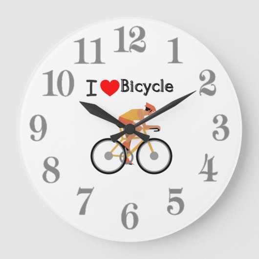 Radfahrerin Große Wanduhr (Vorderseite)