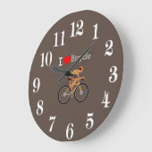 Radfahrerin  große wanduhr (Winkel)