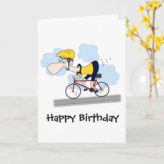 Radfahrerin Karte (Gelbe Blume)