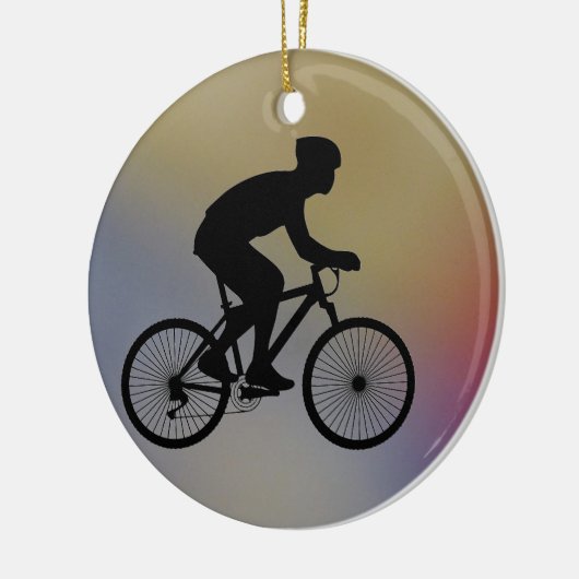 Radfahrerin Keramikornament (Links)
