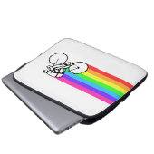 Radfahrerin Laptopschutzhülle (Vorne Knopf)