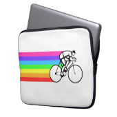 Radfahrerin Laptopschutzhülle (Vorderseite Links)