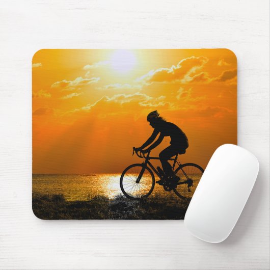 Radfahrerin Mousepad (Mit Mouse)