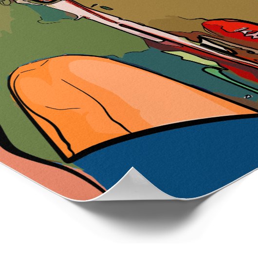 Radfahrerin Poster (Ecke)