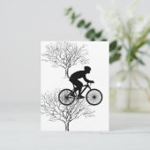 Radfahrerin Postkarte (Stehend Vorderseite)