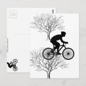 Radfahrerin Postkarte (Vorne/Hinten)