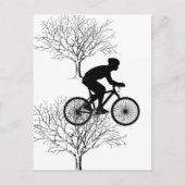Radfahrerin Postkarte (Vorderseite)