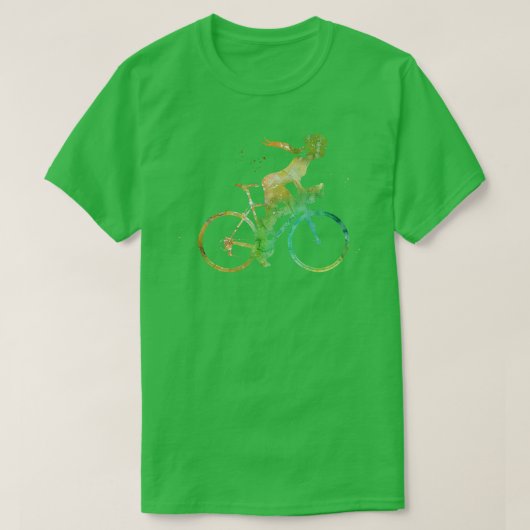 Radfahrerin T-Shirt (Design vorne)
