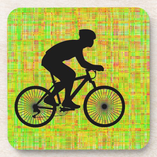 Radfahrerin Untersetzer (Vorderseite)