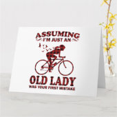 Radfahrerin vorausgesetzt, ich bin nur eine alte D Karte (Gelbe Blume)