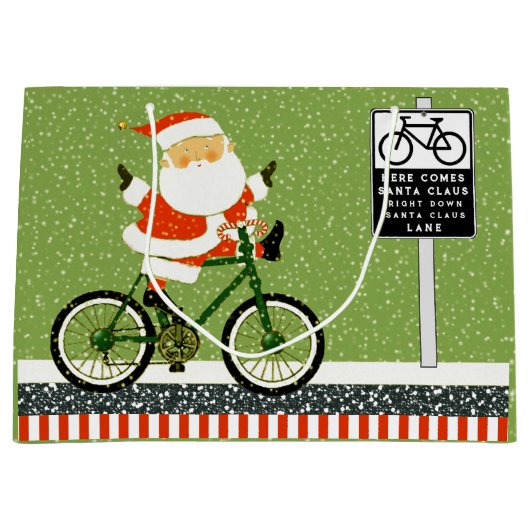 Radfahrerurlaub Große Geschenktasche Geschenktüte (Vorderseite)