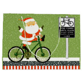 Radfahrerurlaub Große Geschenktasche Geschenktüte (Rückseite)