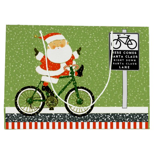 Radfahrerurlaub Große Geschenktasche Geschenktüte (Rückseite)