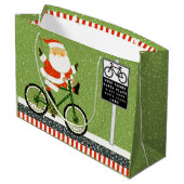 Radfahrerurlaub Große Geschenktasche Geschenktüte (Rückseite Schrägansicht)