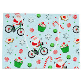 Radfahrerurlaub Große Geschenktasche Geschenktüte (Rückseite)