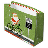 Radfahrerurlaub Große Geschenktasche Große Geschenktüte (Rückseite Schrägansicht)