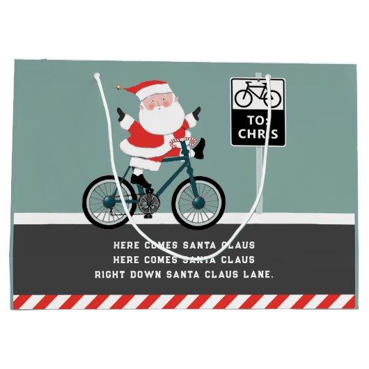 Radfahrerurlaub Große Geschenktasche Große Geschenktüte (Rückseite)