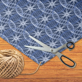 Radfahrrad blaues Muster Seidenpapier