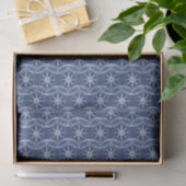 Radfahrrad blaues Muster Seidenpapier (Geschenk)