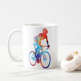 Radfahrrad Wasserfarbenmalerei Kaffeetasse