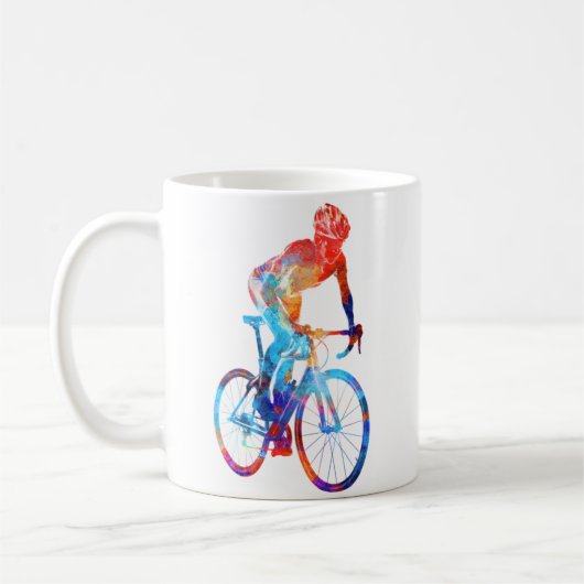 Radfahrrad Wasserfarbenmalerei Kaffeetasse (Links)