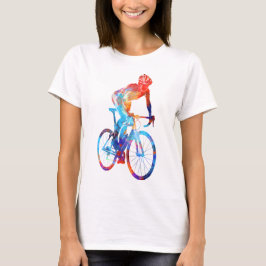 Radfahrrad Wasserfarbenmalerei T-Shirt