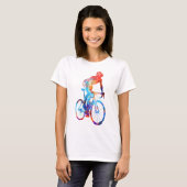 Radfahrrad Wasserfarbenmalerei T-Shirt (Vorne ganz)