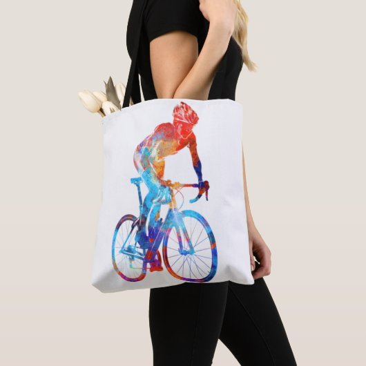 Radfahrrad Wasserfarbenmalerei Tasche (Von Nahem)