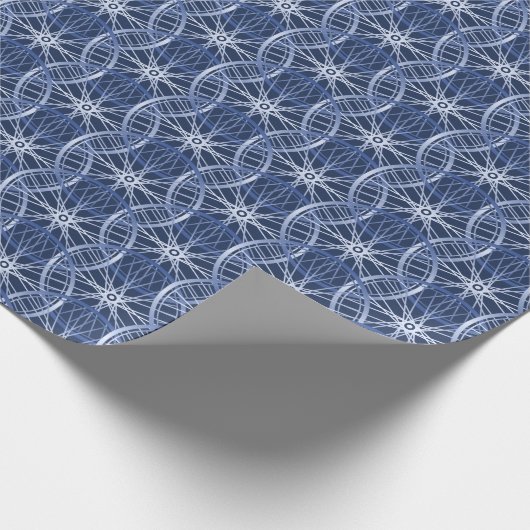 Radfahrradblau Geschenkpapier (Ecke)