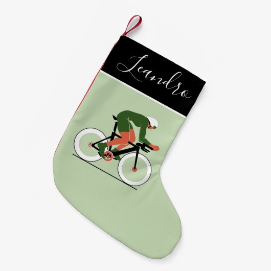 Radfahrzeuglage - Fahrradfahrername Kleiner Weihnachtsstrumpf (Vorderansicht (hängend))