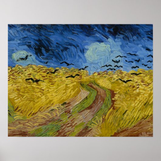 Radfeld mit Kronenmalerei Vincent Van Gogh Poster (Vorne)