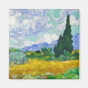 Radfeld mit Zypressen, Vincent Van Gogh Magnet