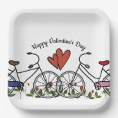 Radfreunde Valentine Pappteller (Vorderseite)