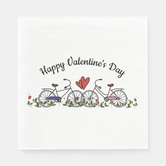 Radfreunde Valentine Serviette (Vorderseite)