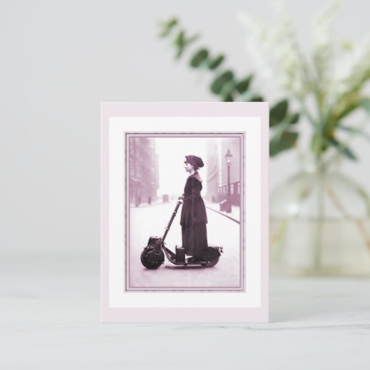 Radgeschichte 1916 erstickt auf einem Roller Postkarte (Stehend Vorderseite)