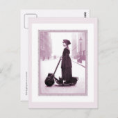 Radgeschichte 1916 erstickt auf einem Roller Postkarte (Vorne/Hinten)