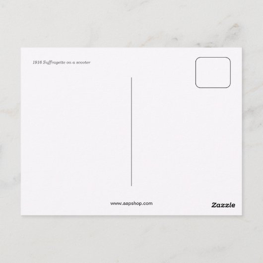 Radgeschichte 1916 erstickt auf einem Roller Postkarte (Rückseite)