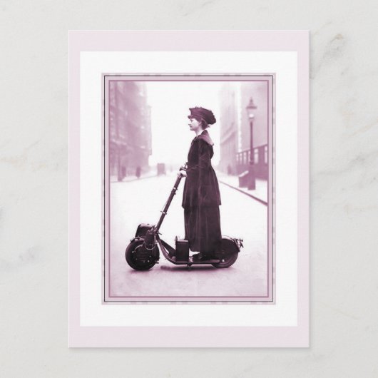 Radgeschichte 1916 erstickt auf einem Roller Postkarte (Vorderseite)