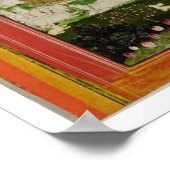 Radha and Krishna embrace in an idealised landscap Poster (Ecke)