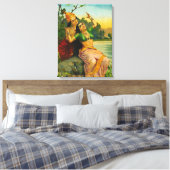 Radha Bilas von Raja Ravi Varma Leinwanddruck (Insitu (Schlafzimmer))